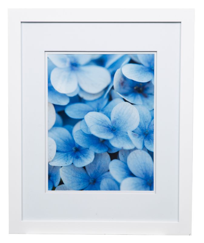 Photo 1 of (CRACKED CORNER) Pinnacle Gallery 11 in. X 14 in. White Double Mat Picture Frame
