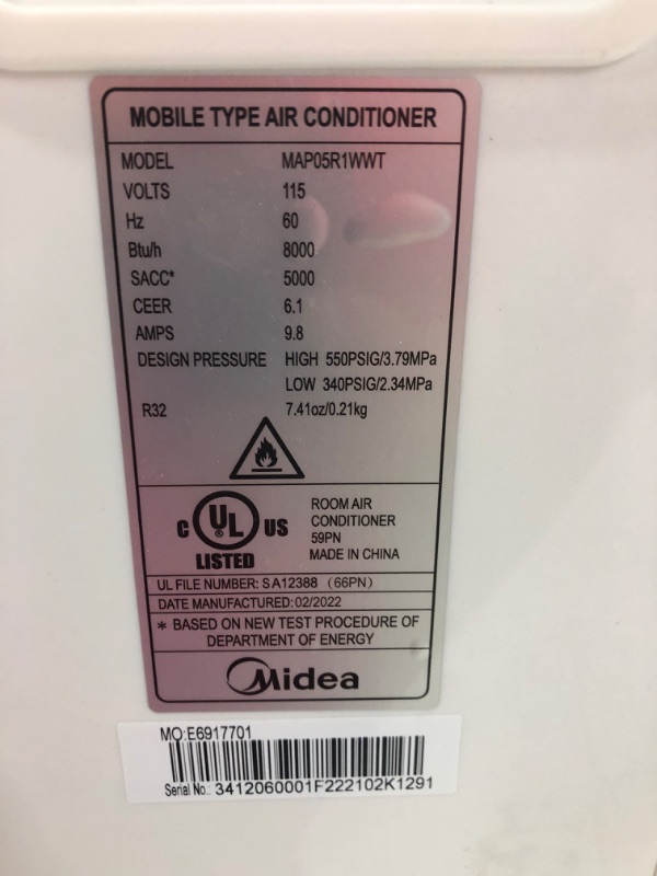 Photo 6 of (SCRATCHED/CRACKED CORNER) Midea 5,000 BTU Air Conditioner 
