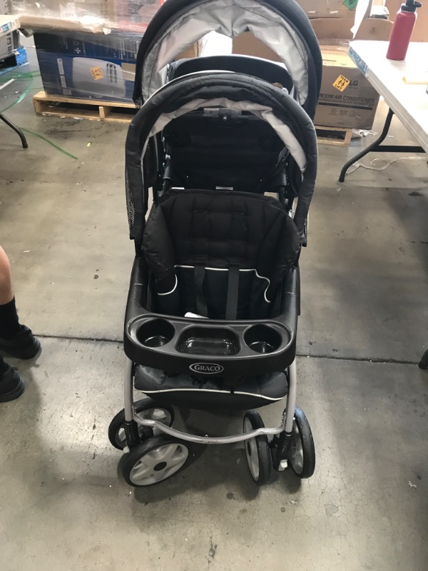 Photo 4 of Baby Trend Sit and Stand Double Stroller, Onyx
