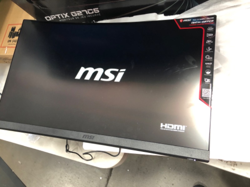 Photo 2 of MSI Optix G27C5 27" FHD Curved Gaming Monitor, 165Hz, Wide View, True Colors, Black, 27" 