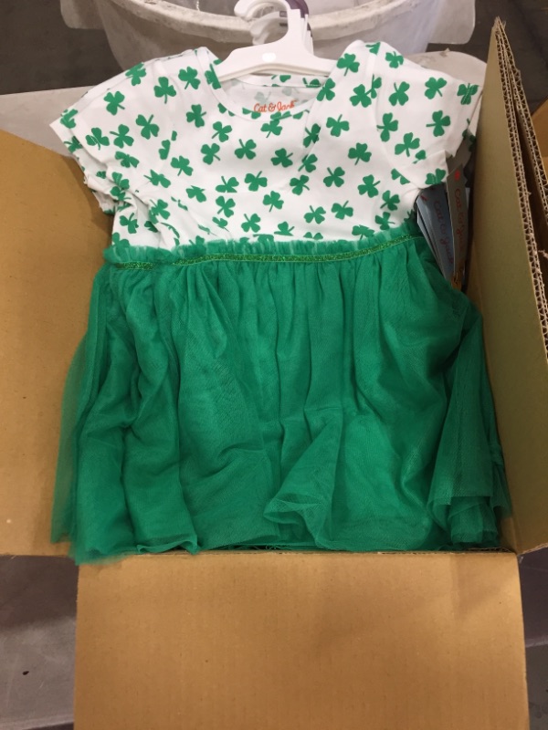 Photo 2 of BUNDDLE OF 3 -Toddler Girls' Shamrock Short Sleeve Tutu Dress - Cat & Jack™ Green 
SIZE 2T