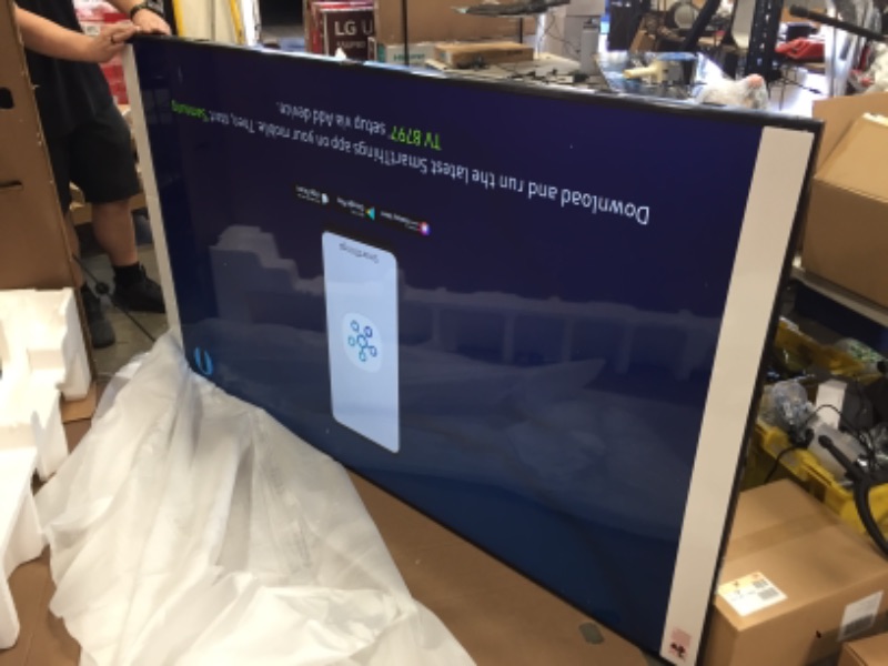 Photo 1 of **HAS CRACK ON THE SCREEN**
SAMSUNG 86-inch Class Crystal UHD TU9010 Series - 4K UHD LED Smart TV with Alexa Built-in (UN86TU9010FXZA, 2021 Model)
