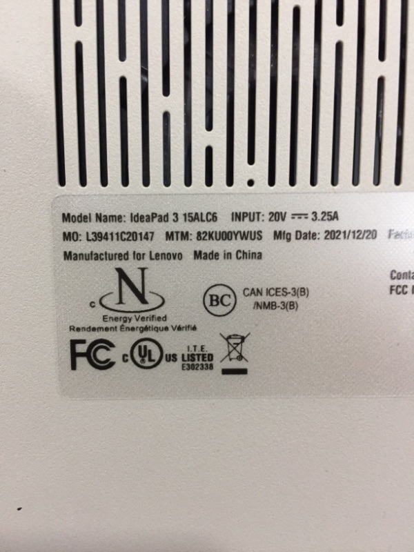 Photo 5 of 2020 Lenovo IdeaPad 3 15.6" Full HD Laptop, AMD Ryzen 5 3500U Quad-Core Processor, 8GB Memory, 256GB SSD, Vega 8 Graphics, Webcam, WiFi, Windows 10, Almond, Google Classroom Compatible
