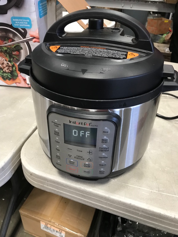 Photo 2 of **PARTS ONLY**
Instant Pot Duo Plus 9-in-1 Electric Pressure Cooker, Slow Cooker, Rice Cooker, Steamer, Sauté, Yogurt Maker, Warmer & Sterilizer,3 Quart Stainless Steel/Black
