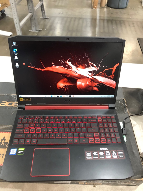 Photo 4 of Acer Nitro 5 Gaming Laptop, 9th Gen Intel Core i5-9300H, NVIDIA GeForce GTX 1650, 15.6" Full HD IPS Display, 8GB DDR4, 256GB NVMe SSD, Wi-Fi 6, Backlit Keyboard, Alexa Built-in, AN515-54-5812
