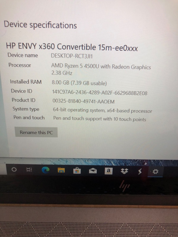 Photo 4 of HP - ENVY 2-in-1 15.6" Touch-Screen Laptop - AMD Ryzen 5 - 8GB Memory - 256GB SSD - Nightfall Black
