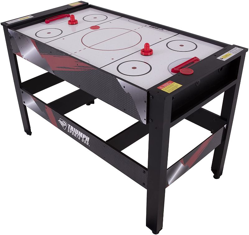 Photo 1 of **PARTS ONLY**Triumph 4-in-1 Rotating Swivel Multigame Table – Air Hockey, Billiards, Table Tennis, and Launch Football , Black/White, 23.75 x 32.00 x 48.00"
