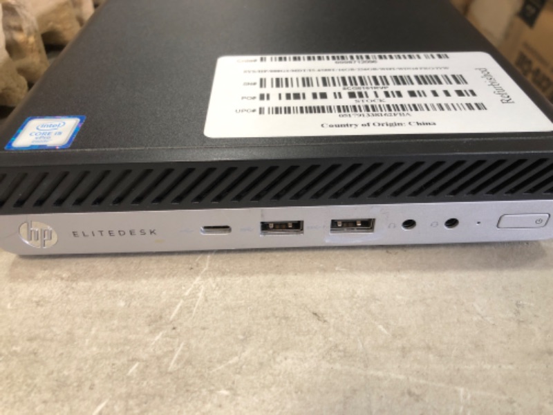 Photo 4 of **NON FUNCTIONAL* PARTS ONLY* HP EliteDesk 800 G3 Desktop Computer Intel Core i5-7500T 2.7GHz 8GB DDR4 SDRAM 256GB SSD Windows 10 Pro 64-bit (English) - Mini PC Model 1FY84UT#ABA
