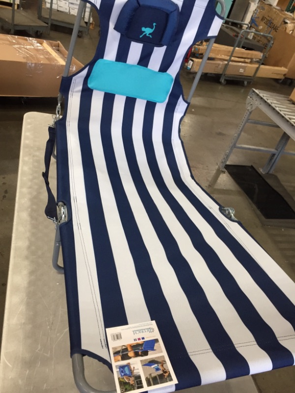 Photo 2 of **DAMAGED**Ostrich Ladies Comfort Lounger Beach Chaise Striped
