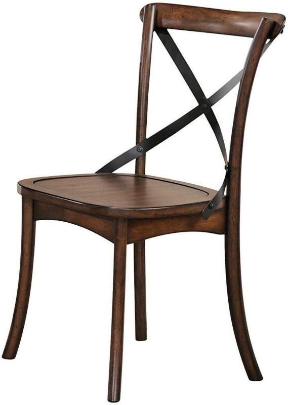 Photo 1 of **DAMAGED**MISSING PARTS** ACME Furniture 73032 Kaelyn Dark Oak Side Chair (Set of 2)
