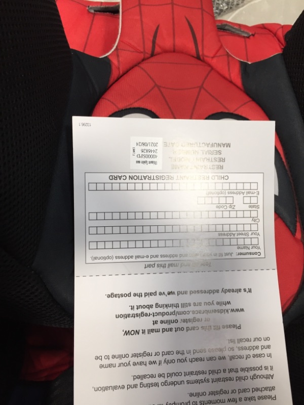 Photo 4 of Kids'Embrace Marvel Ultimate Spider-Man Combination Harness Booster Car Seat
