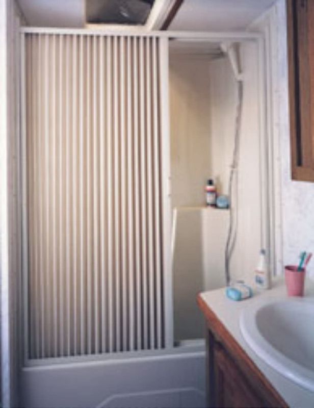 Photo 1 of **MISSING HARDWARE** Irvine (4857SW White 48" x 57" Shower Door
