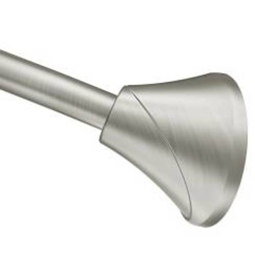 Photo 1 of **MISSING HARDWARE** Moen 60" Tension Stainless Steel Curved Shower Rod in Brushed Nickel, CSR2172BN
