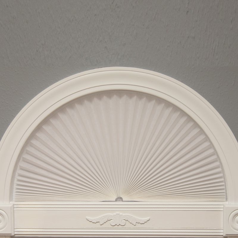 Photo 1 of **MINOR BENDS** Redi Shade Original Arch Light Filtering Window Shade Pleated Fabric White
