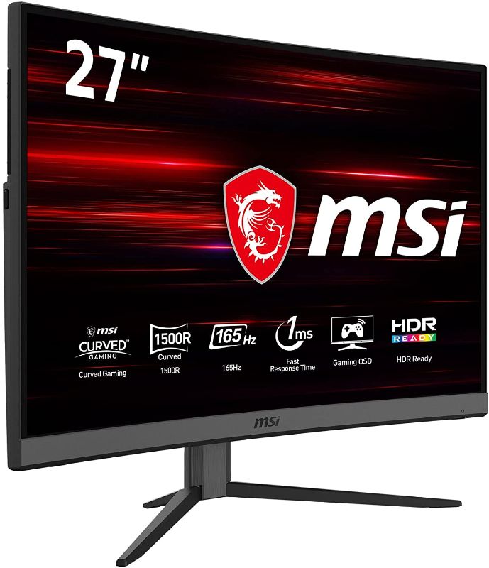 Photo 1 of MSI Optix G273QF 16:9 Aspect Ratio Anti-Glare Super Narrow Bezel 1ms 2560 x 1440 (QHD) 165Hz Refresh Rate Tilt Adjustment Nvidia G-Sync Compatible 27" Rapid IPS Gaming Monitor
