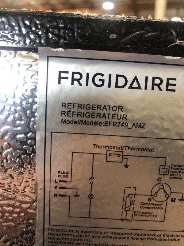 Photo 6 of freezer is the only part that gets cold 
Frigidaire EFR749AMZ, 2 Door Apartment Size Refrigerator with Freezer, 7.5 cu ft, Retro, Silver, Platinum