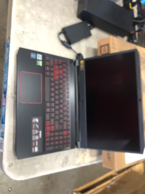 Photo 2 of PARTS ONLY DID NOT POWER ON NON REFUNDABLE
Acer Nitro 5 AN515-55-53E5 Gaming Laptop | Intel Core i5-10300H | NVIDIA GeForce RTX 3050 Laptop GPU | 15.6" FHD 144Hz IPS Display | 8GB DDR4 | 256GB NVMe SSD | Intel Wi-Fi 6 | Backlit Keyboard