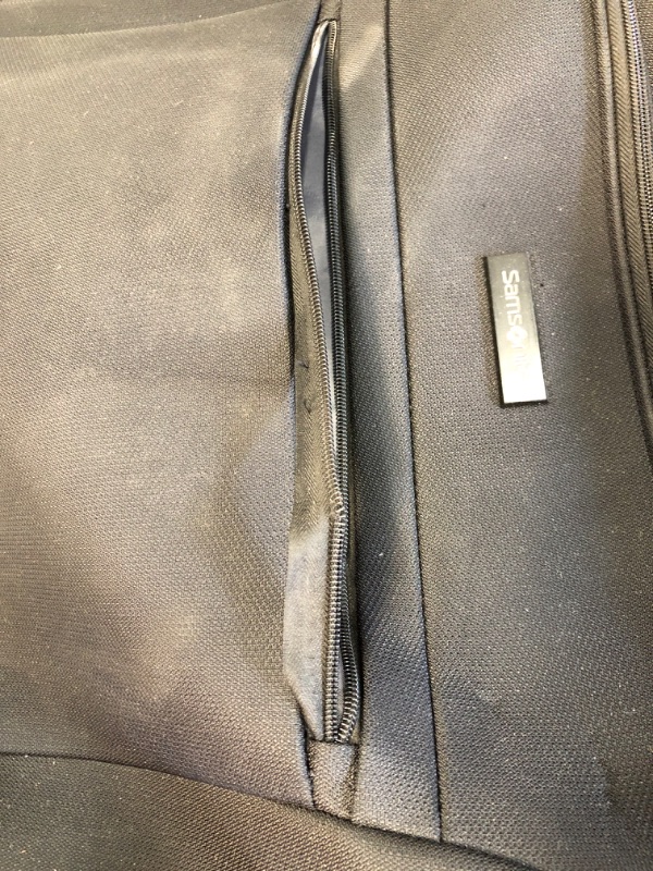 Photo 2 of **DAMAGED ZIPPER** Samsonite Ascella X Softside Expandable Luggage with Spinner Wheels, Black, Checked-Large 29-Inch
