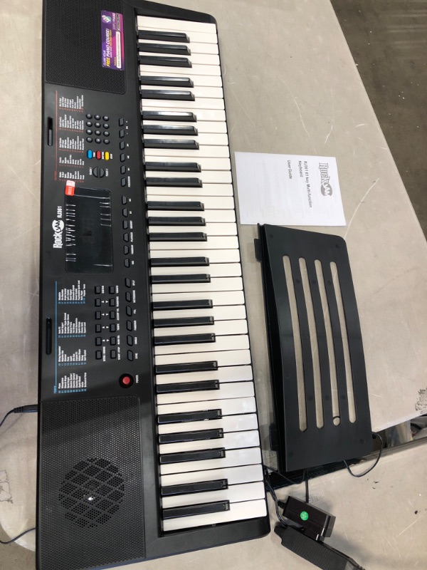 Photo 2 of **DOESNT POWER ON WHEN TESTED** RockJam 61 Portable Electronic Keyboard with Key Note Stickers, Power Supply and Simply Piano App Content, Compact (RJ361)
