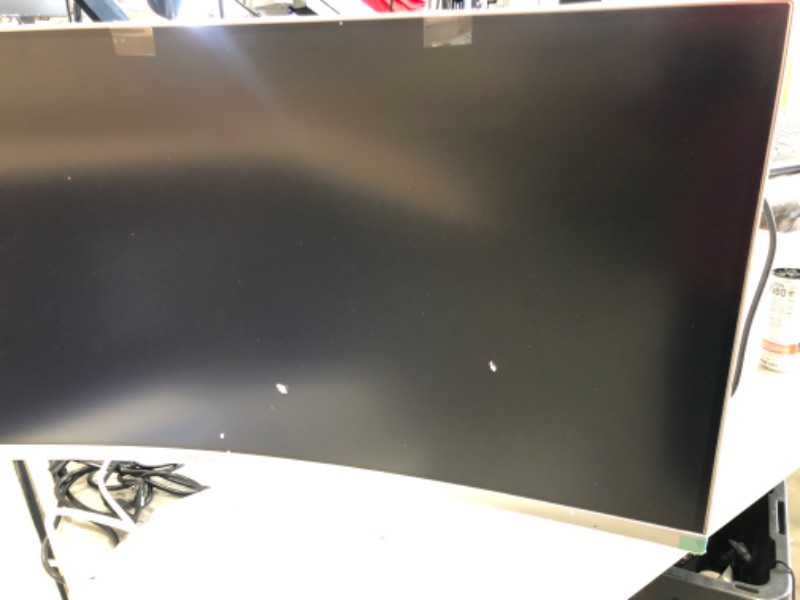 Photo 2 of SAMSUNG J791 Series 34-Inch Ultrawide QHD (3440x1440) Computer Monitor, 100Hz, Thunderbolt 3 Daisy Chain, QLED, HDMI, USB Hub, Height Adjustable Stand (LC34J791WTNXZA), White
