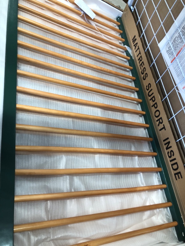 Photo 3 of Dream On Me Clover 4-in-1 Modern Island Crib with Rounded Spindles I Convertible Crib I Mid- Century Meets Modern I Coordinates with The Clover Changing Table, Olive, 54.3x30.3x36.3 Inch (Pack of 1)
