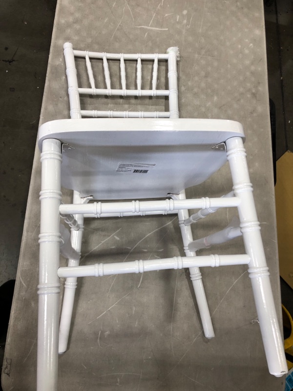 Photo 3 of **MINOR DAMAGE** Flash Furniture HERCULES Series White Wood Chiavari Chair
