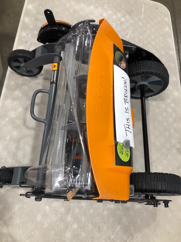 Photo 3 of **DAMAGED** Fiskars Stay Sharp Max Reel Mower, 18 Inch (362050-1001), Black & Reel Mower Maintenance Blade Kit
