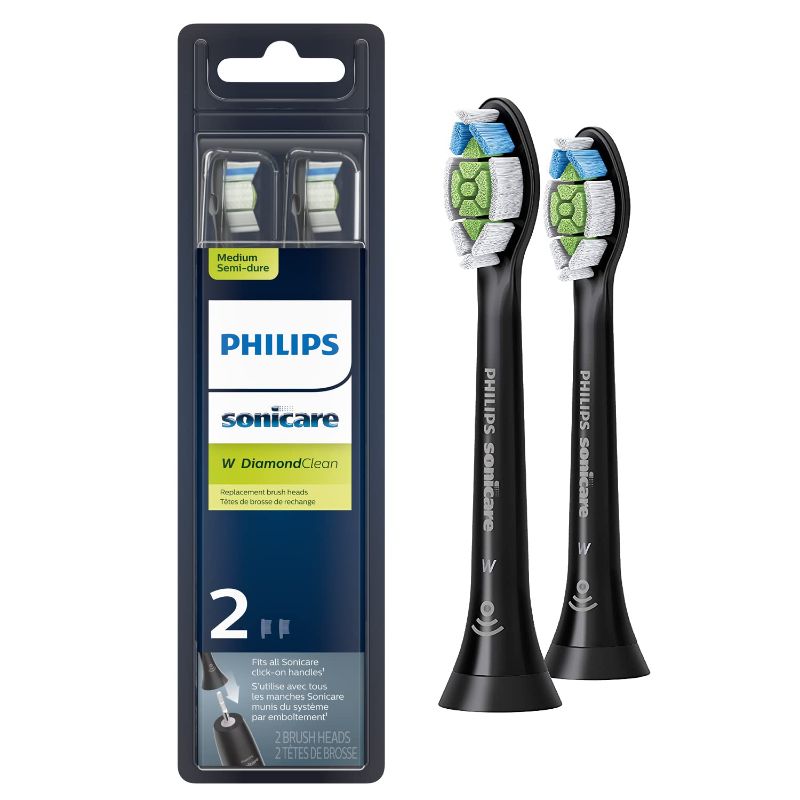 Photo 1 of ***2PACK***Philips Sonicare Genuine W DiamondClean Replacement Toothbrush Heads, 4 Brush Heads, Black, HX6062/95