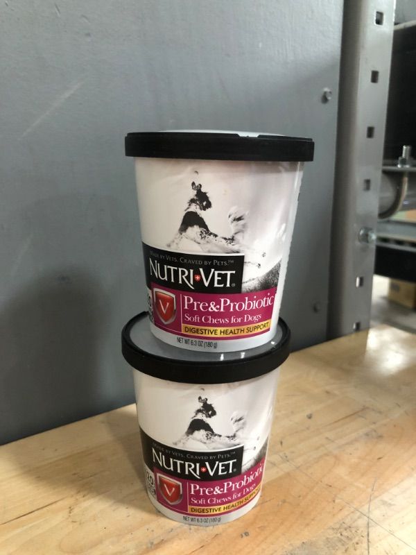 Photo 3 of ***EXP 02/2023***Nutri-Vet Pre and Probiotic Soft Chew, 120 Count Pack of 2.**** BUNDLE*** SOLD AS IS*** NO RETURNS*** NO REFUNDS***
