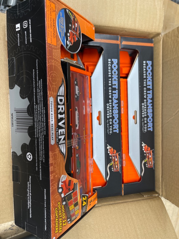 Photo 2 of DRIVEN – Orange Mini Toy Car Carrier Truck – Pocket Transport
CASE OF 3

