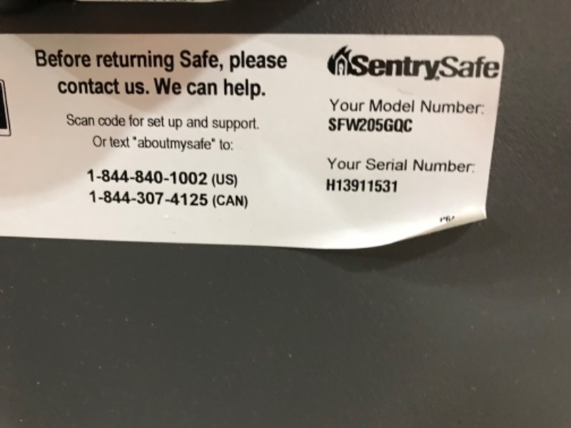 Photo 3 of **non-functional** Sentrysafe Sfw205gqc Fireproof Safe and Waterproof Safe with Digital Keypad 2.05