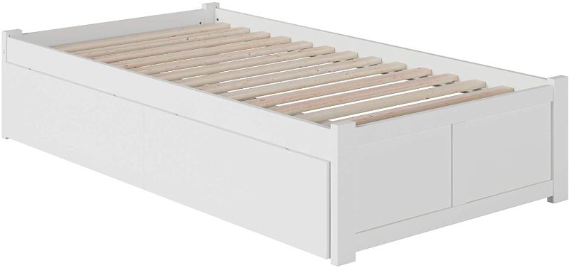 Photo 1 of **box one only** Atlantic Furniture 2 Concord Platform 2 Urban Bed Drawers, Twin XL, White
