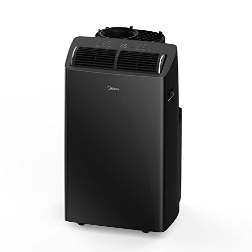 Photo 1 of **non-functional** Midea Duo 14,000 BTU (12,000 BTU SACC) Smart HE Inverter Ultra Quiet Portable Air Conditioner with Heat-Cools Up to 550 Sq. Ft., Works with Alexa/Google Assistant, Includes Remote Control & Window Kit
