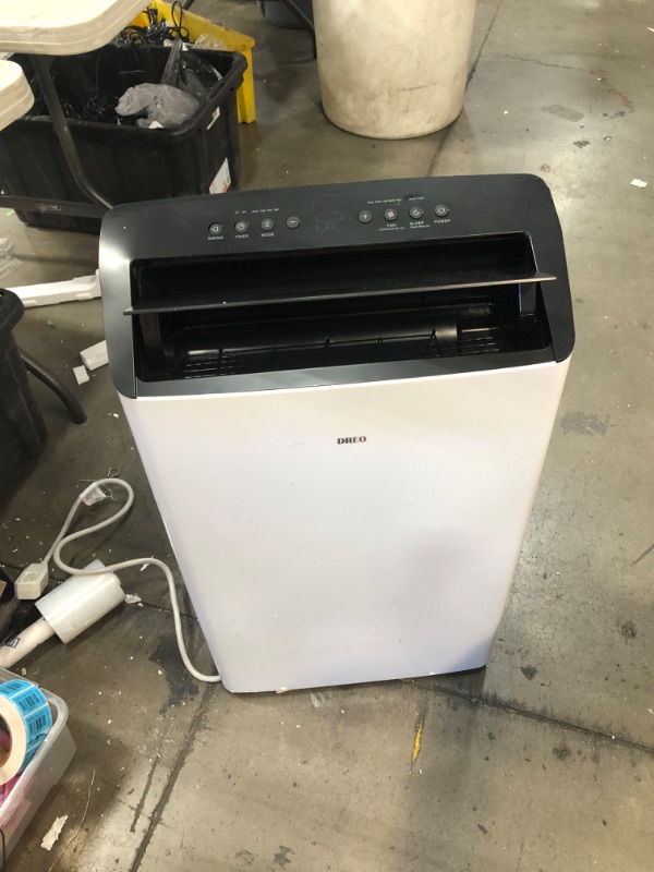 Photo 1 of Dreo TwinCool Inverter Portable Air Conditioner with Dual Hose, 12,000 BTU Cooling, Dehumidifier, Auto, Sleep, with Remote Control, 24H Timer, Swing, for Rooms up to 450 Sq Ft, White (DR-HAC001)

