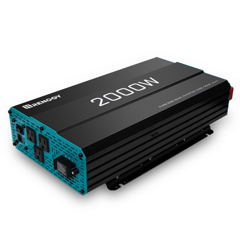 Photo 1 of Renogy 2000-Watt Solar 12-Volt Pure Sine Wave Off Grid Battery Inverter with USB Port
