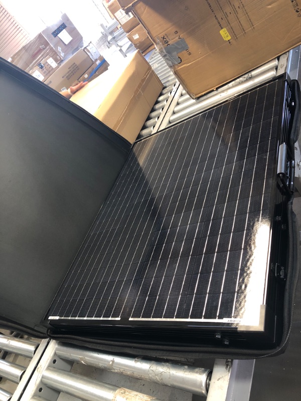 Photo 2 of 200-Watt 12-Volt Monocrystalline Foldable Suitcase Off-Grid Solar Power Kit with Voyager