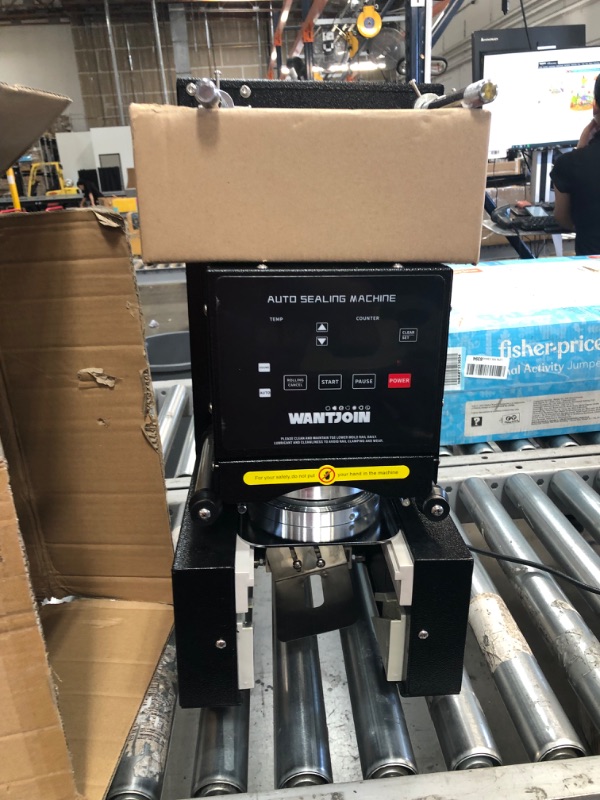 Photo 2 of WantJoin Cup Sealing Machine Full Automatic Cup Sealer Machine 90/95mm 35.4/37.4in Electric Cup Sealing Machine Digital Control LCD Panel Cup Sealer for Bubble Milk Tea Coffee (Black)
