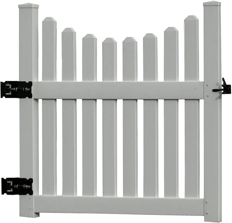 Photo 1 of 48.5"W Vinyl Cottage Picket Gate
