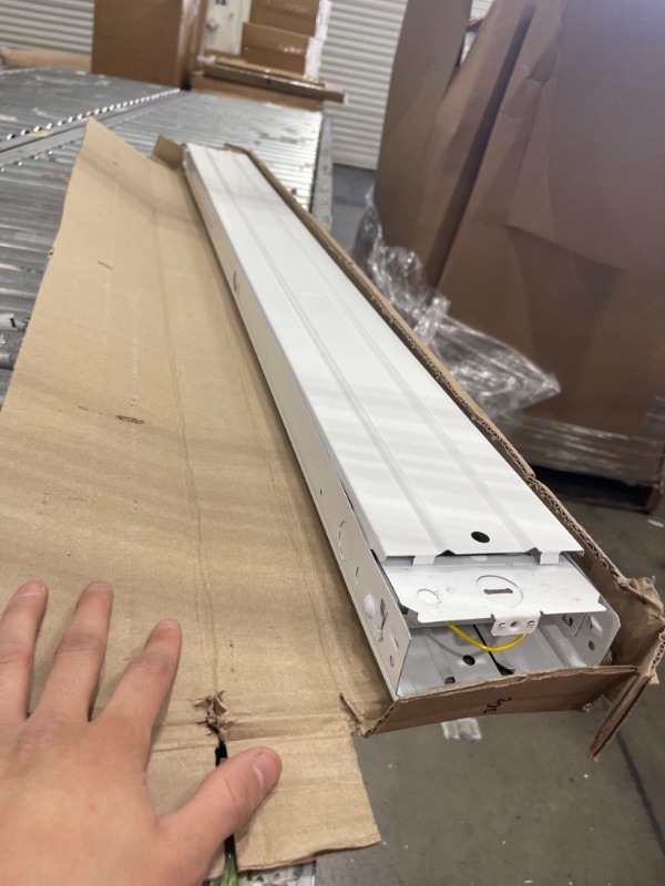 Photo 1 of 32-Watt 2-Light White 4 ft. Fluorescent Strip Light
