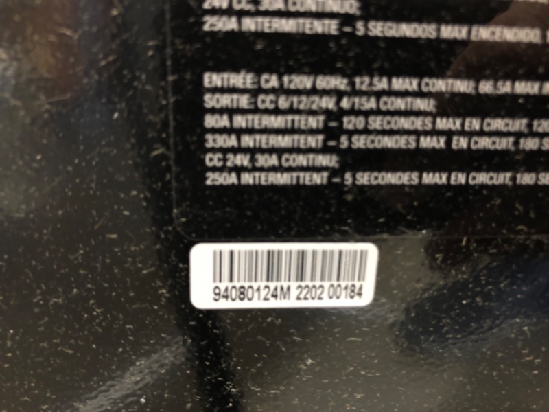 Photo 2 of **PARTS ONLY**
Schumacher DSR124 DSR ProSeries Fully Automatic Battery Charger with Engine Starter Boost, and Maintainer- 330 Peak Amp, 6V/12V/24V - for SUVs, Trucks, and Large Engines and Automotive Shop/Dealer Use
