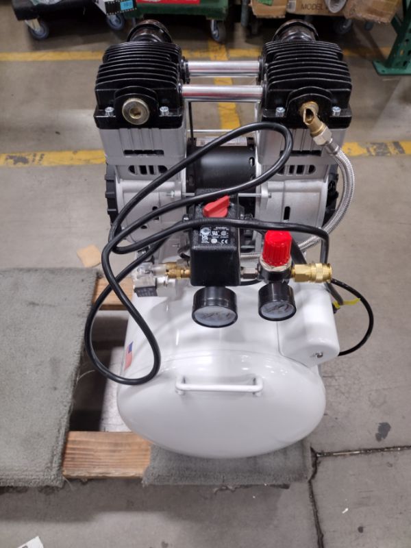 Photo 2 of 10 Gal. 2.0 HP Ultra Quiet and Oil-Free Electric Air Compressor with Auto Drain Valve
