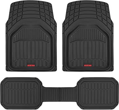 Photo 1 of **missing the back mats!! Motor Trend 943-BK FlexTough Defender Car Floor Mats -Next Generation Deep Dish Heavy Duty Contour Liners for Car SUV Truck & Van-All Weather Protection, Trim to Fit Most Vehicles
