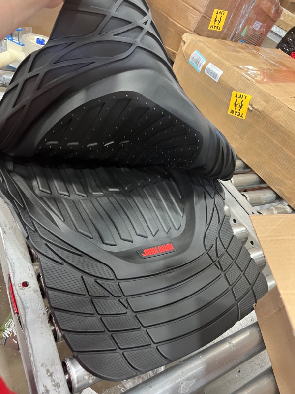 Photo 3 of **missing the back mats!! Motor Trend 943-BK FlexTough Defender Car Floor Mats -Next Generation Deep Dish Heavy Duty Contour Liners for Car SUV Truck & Van-All Weather Protection, Trim to Fit Most Vehicles
