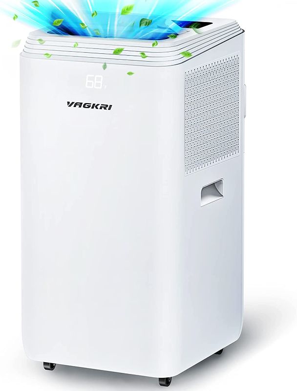 Photo 1 of VAGKRI Portable Air Conditioners 12000 BTU, 3-in-1 AC Unit with Fan & Dehumidifier Cools up to 550 sq. ft, Energy Saving Portable AC with ECO Mode, 3 Fan Speeds, Auto Swing, 24H On/Off Timer, Full-Function LED Remote Control, Side Handles & Wheels
