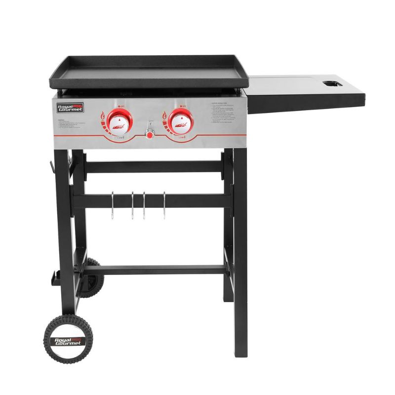 Photo 1 of 2 Burner Propane Gas Grill Griddle with Fixed Side Tables
