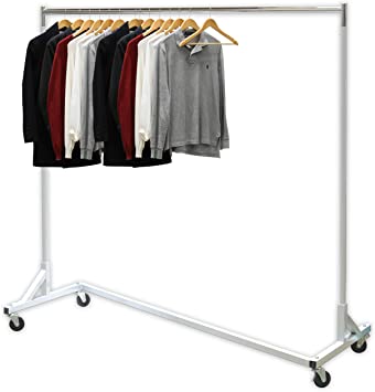 Photo 1 of ***PARTS ONLY*** Simple Houseware Industrial Grade Z-Base Garment Rack, 400lb Load with 62in extra long bar
