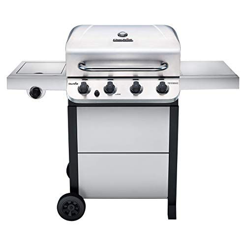 Photo 1 of *Damage/Dent on backside of lid* Char-Broil 463377319 Performance 4-Burner Cart Style Liquid Propane Gas Grill, Stainless Steel
