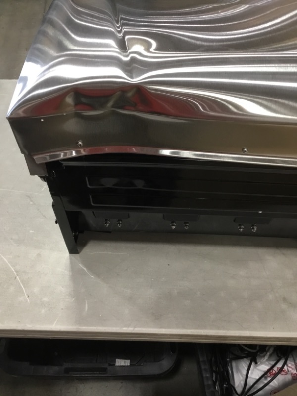 Photo 5 of *Damage/Dent on backside of lid* Char-Broil 463377319 Performance 4-Burner Cart Style Liquid Propane Gas Grill, Stainless Steel
