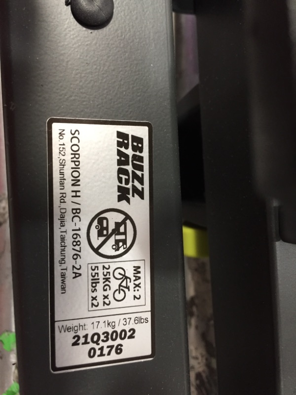 Photo 5 of *Missing hardware** BUZZRACK Approach 2-Bike Platform Hitch Rack, E-Bike Compatible, Fat Bike Compatible with Additional Purchase of The kit
