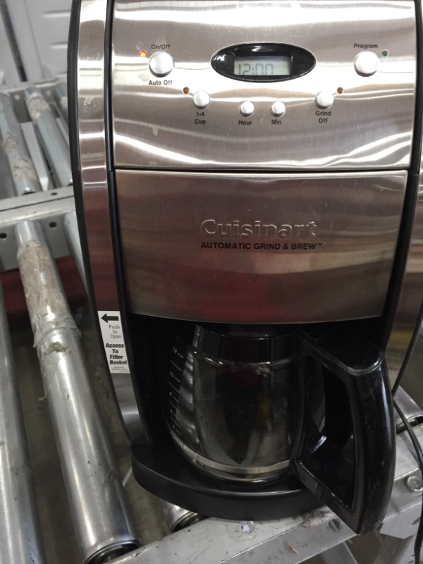 Photo 4 of Cuisinart DGB-550BKP1 Grind & Brew 12-Cup Automatic Coffeemaker with Italian Style, Brushed MetaL